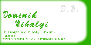 dominik mihalyi business card